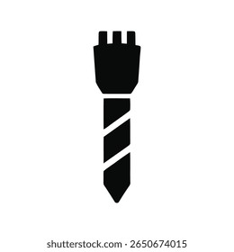 Una Imagen en blanco y negro de un tornillo