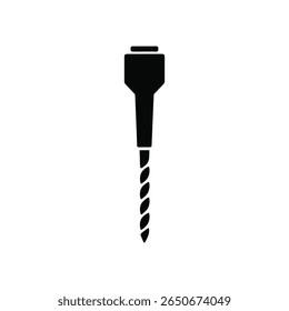 Una Imagen en blanco y negro de un tornillo