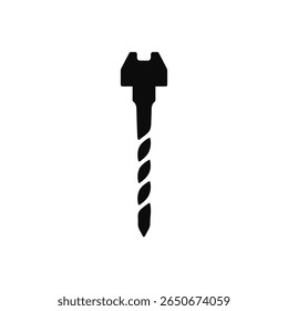 Una Imagen en blanco y negro de un tornillo