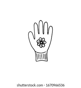 Black and white image of signet. Vector illustration. Hand-drawn doodle for design, web, icons, children's illustrations.
