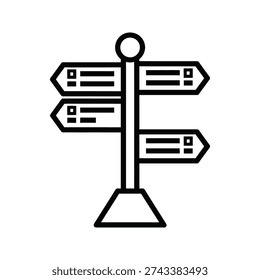 A black and white image of a signpost with multiple signs