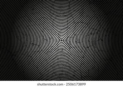 Una Imagen en blanco y negro de un patrón en espiral de efecto de huellas dactilares, una Imagen en blanco y negro de un patrón en espiral, un patrón circular con un fondo rojo y naranja