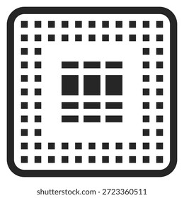 Una Imagen en blanco y negro de un cuadrado con muchos cuadrados Pequeños en su interior