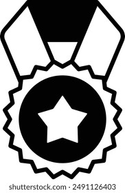 Una Imagen en blanco y negro de una estrella con una cinta alrededor