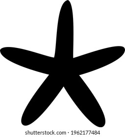Black and white image of a starfish