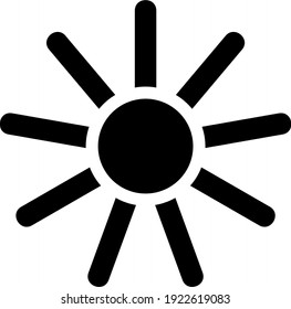 Black and white image of sun shining