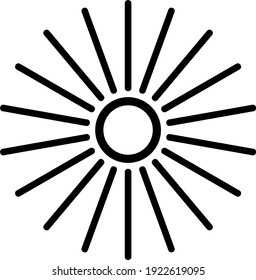 Imagen en blanco y negro del brillo del sol