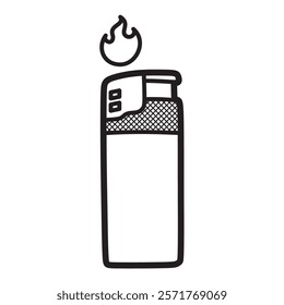 black and white image, vector, regular lighters