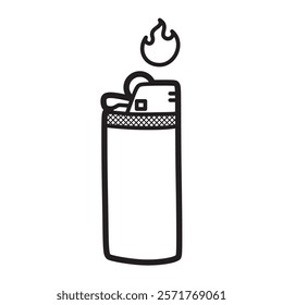 black and white image, vector, simple lighters