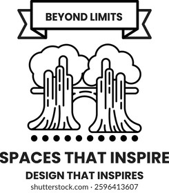 A black and white image of a waterfall with a banner that says "Beyond Limits" above it
