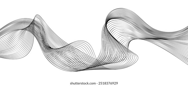 Una Imagen en blanco y negro de una onda con un fondo blanco