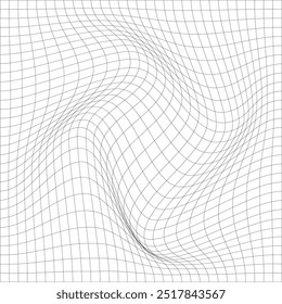 Una Imagen en blanco y negro de una onda con un patrón de cuadrícula