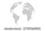 A black and white image of the world