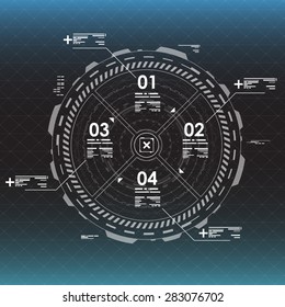 black and white info graphic elements. futuristic user interface HUD