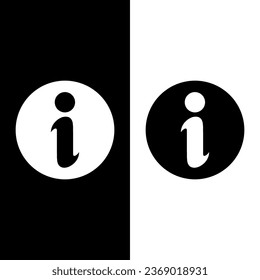 Schwarz-Weiß-Informationssymbol