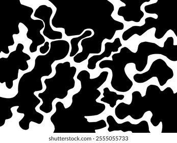 Black and white ink splash. Seamless Black and White Cow Print Pattern Vector. Cow texture repeated design background pattern backdrop wallpaper. Vector image illustration seamless
