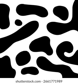 	
Black and white ink splash. Seamless Black and White Cow Print Pattern Vector. Cow texture repeated design background pattern backdrop wallpaper. Vector image illustration seamless