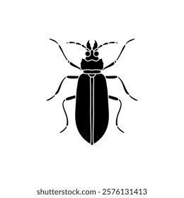 black and white insects vector illustration isolated on white background