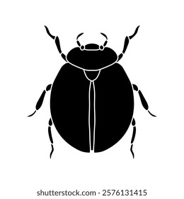 black and white insects vector illustration isolated on white background