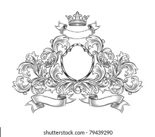 black and white  insignia isolated