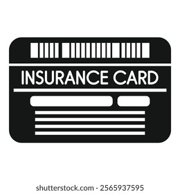 Black and white insurance card with barcode representing health, life, or car insurance coverage