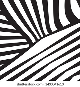 Líneas entrelazadas en blanco y negro, Patrón de líneas rectas tribales, Elementos inclinados, Estilo étnico geométrico único, Ornamento lineal, Ilusión óptica, Estilo de arte pop
