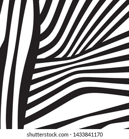 Schwarz-Weiß-Schnittlinien, Muster der Tribal-Straight-Lines, gestreifte Elemente, individueller geometrischer Ethnischer Stil, Linearverzierung, optische Illusion, Stilkunst
