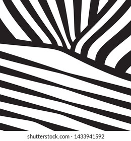 Black and White Intersecting Lines, Tribal Straight Lines Pattern,  Inclined Striped Elements, Unique Geometric Ethnic Style, Linear Ornament, Optical Illusion, Pop Art Style