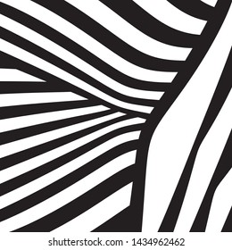 Black and White Intersecting Lines, Tribal Straight Lines Pattern,  Inclined Striped Elements, Unique Geometric Ethnic Style, Linear Ornament, Optical Illusion, Pop Art Style