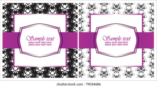 black and white invitation set