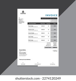 Black And White Invoice Eps File