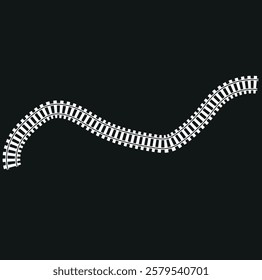 black and white iron railway vector icon