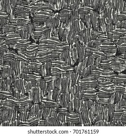 Black And White Irregular Brush Strokes Pattern