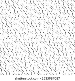 Black and white irregular decorative pattern, with broken zigzags, waves and effects. Textile design. Ceramic tile. Linoleum floor. Abstract vector seamless.
