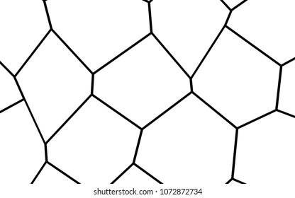 Black and White Irregular Grid, Modular Structure Mesh Pattern, Abstract Monochrome Geometric Polygon Texture, Photo Mosaic Template,  Photo Collage Background