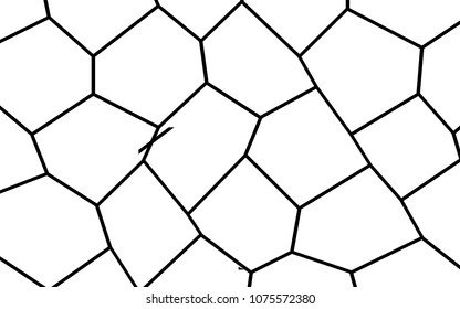 Black and White Irregular Grid, Modular Structure Mesh Pattern, Abstract Monochrome Geometric Polygon Texture, Photo Mosaic Template,  Photo Collage Background
