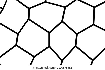 Black and White Irregular Grid, Modular Structure Mesh Pattern, Abstract Monochrome Geometric Polygon Texture, Photo Mosaic Template,  Photo Collage Background