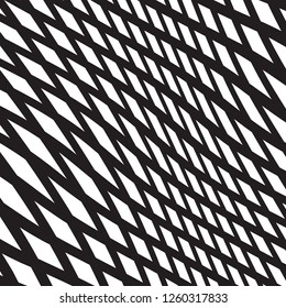 Black and White Irregular Grid, Modular Structure Mesh Pattern, Abstract Monochrome Geometric Polygon Texture, Mosaic Template
