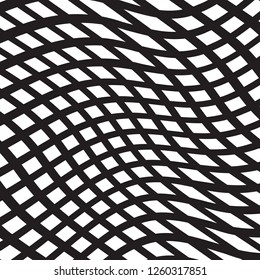 Black and White Irregular Grid, Modular Structure Mesh Pattern, Abstract Monochrome Geometric Polygon Texture, Mosaic Template
