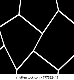 Black and White Irregular Grid, Modular Structure Mesh Pattern, Abstract Monochrome Geometric Polygon Texture, Photo Mosaic Template, Photo Collage Background