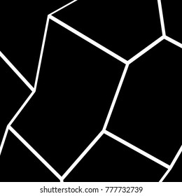 Cuadrícula irregular en blanco y negro, patrón de malla de estructura modular, textura de polígono geométrico monocromo abstracto, plantilla de mosaico fotográfico, fondo de collado fotográfico