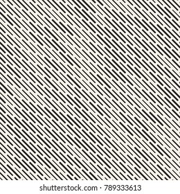 Black and White Irregular Rounded Dashed Lines Pattern. Modern Abstract Vector Seamless Background. Stylish Chaotic Rectangle Stripes Mosaic

