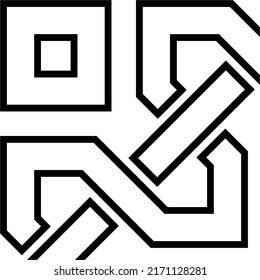 black and white islamic ornament vector