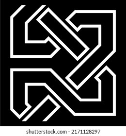 black and white islamic ornament vector