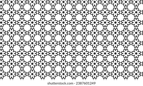 Black and white islamic pattern, seamless pattern