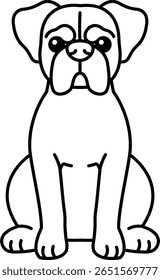 ícone isolado em preto e branco de um Bulldog