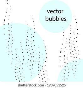 Black and white isolated bubbles blobs rain drops. Hand drawn simple vector sketch, line, ink