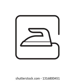 black and white isolated electric iron icon vector illustration