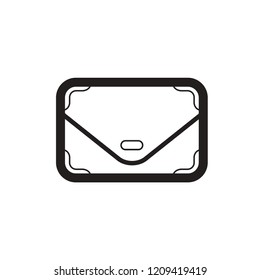 black and white isolated purse vector illustration