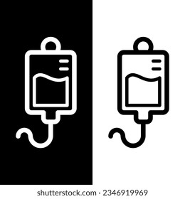 icono de iv en blanco y negro